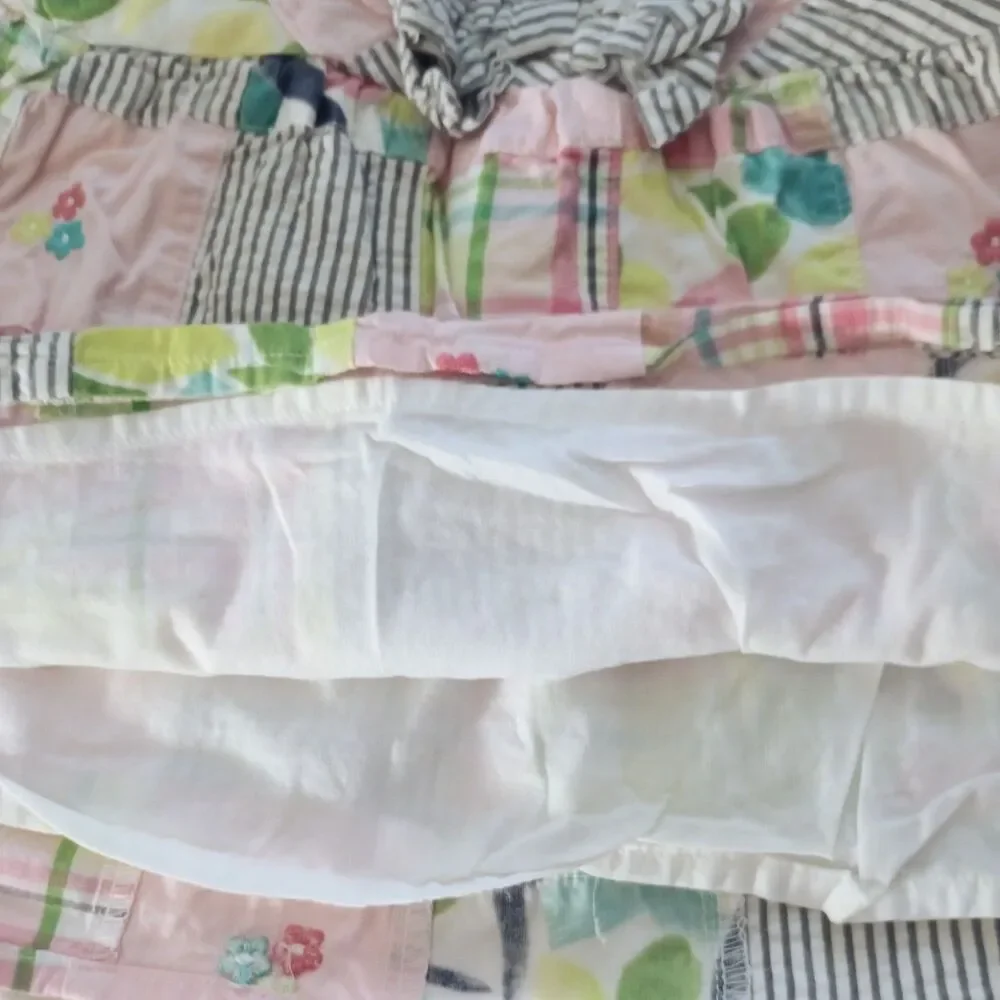 Gymboree Pink Patchwork Layered Tank Top Sz 6 Girls